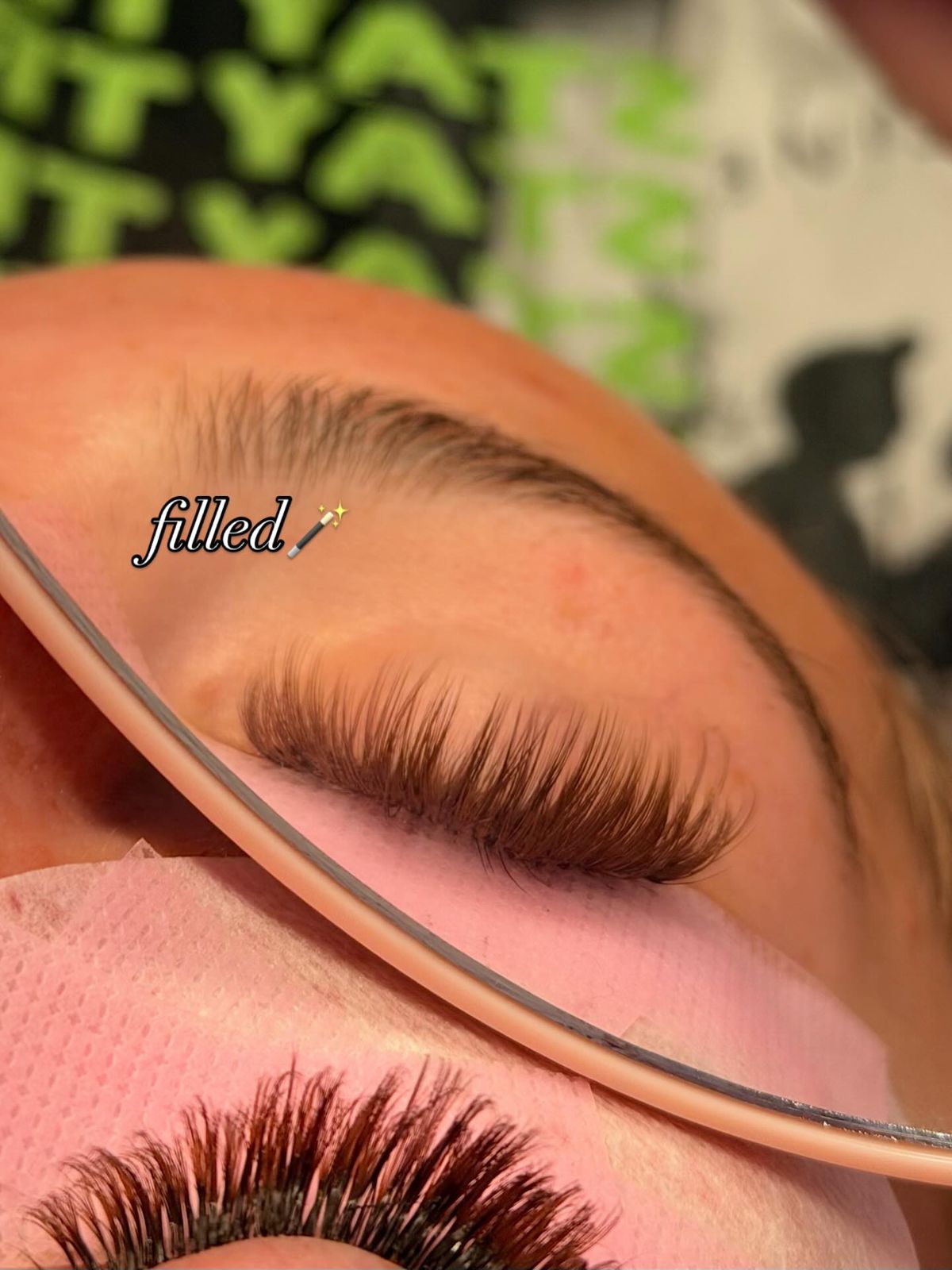 Brown textured set after a fill