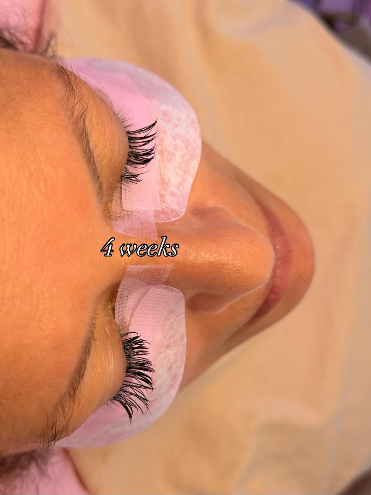Lashes at four weeks